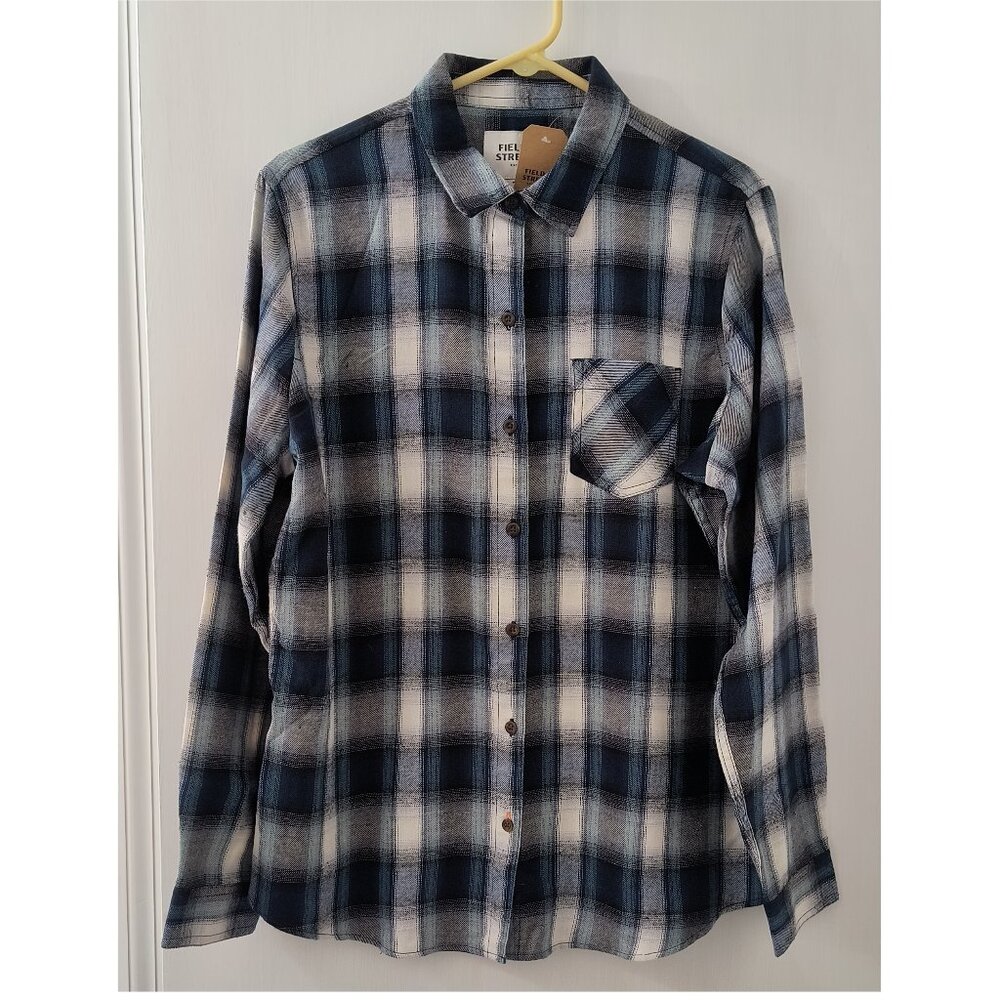 NEW - Field & Stream Women's Cabincore Plaid Flannel Shirt - Size Large